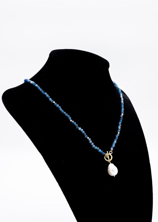 Kyanite Necklace Baroque Pearl