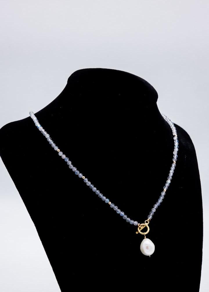 Labradorite Necklace Baroque Pearl